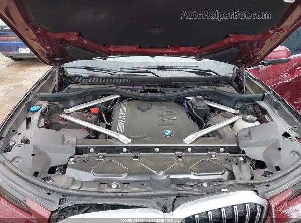5UX23EM01S9Y82767 2025 BMW X7 Maroon Вид ззаду