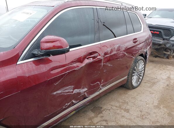 5UX23EM01S9Y82767 2025 BMW X7 Maroon Вид спереду
