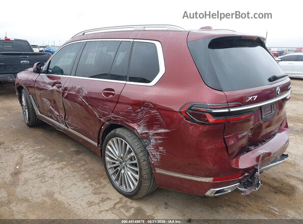 5UX23EM01S9Y82767 2025 BMW X7 Maroon Задня ліва чверть