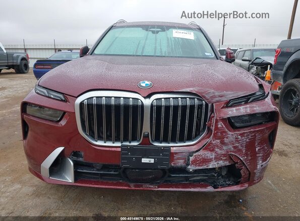 5UX23EM01S9Y82767 2025 BMW X7 Maroon Вид задньої частини салону