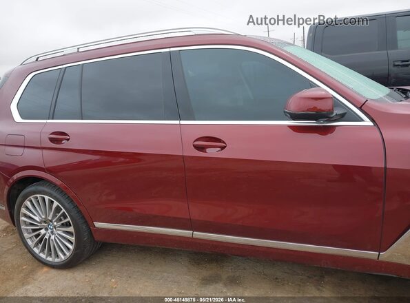 5UX23EM01S9Y82767 2025 BMW X7 Maroon Панорамний вид салону 360°