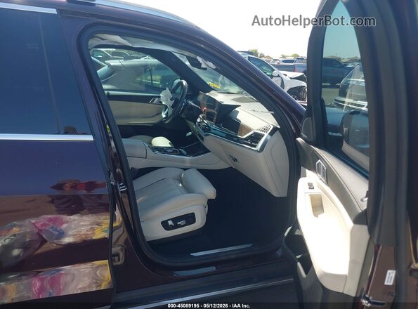 5UX23EU05R9V11802 2024 BMW X5 Burgundy წინა სალონის ხედი