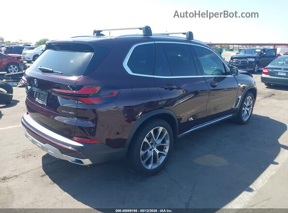 5UX23EU05R9V11802 2024 BMW X5 Burgundy უკანა მარჯვენა