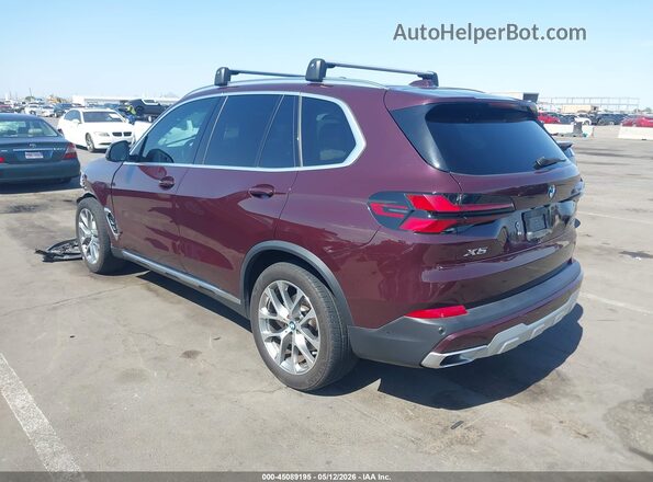 5UX23EU05R9V11802 2024 BMW X5 Burgundy უკანა მარცხენა
