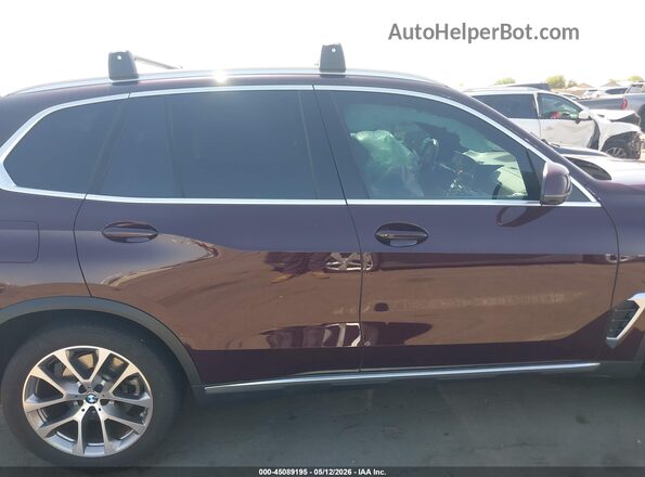 5UX23EU05R9V11802 2024 BMW X5 Burgundy უკანა სალონის ხედი