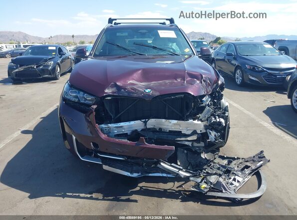5UX23EU05R9V11802 2024 BMW X5 Burgundy წინა ხედი