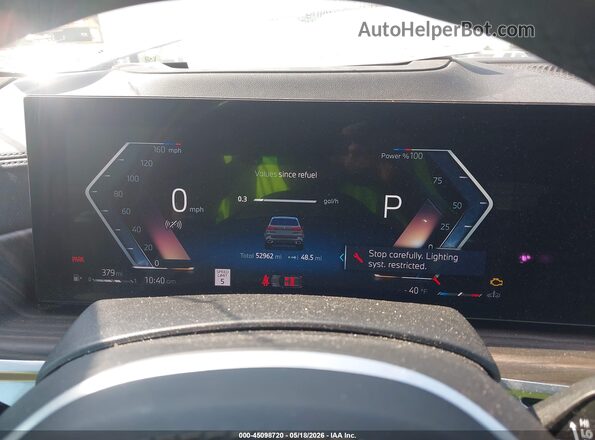5UX23EU0XR9S62848 2024 BMW X5 Light Blue Rear seats view