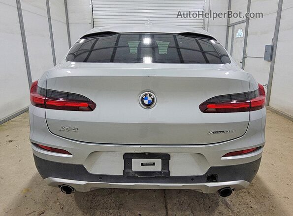 5UX2V1C07L9B46229 2020 BMW X4 Silver Հետևի տեսք