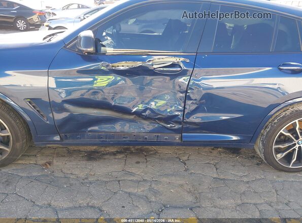 5UX2V5C04L9B53338 2020 BMW X4 Blue Front view