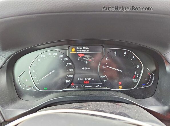 5UX33DT07N9K66947 2022 BMW X4 Серый Вид щитка приборов