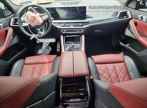 5UX33EX03S9W72705 2025 BMW X6 Black წინა პანელის ხედი