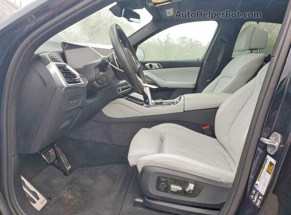 5UX33EX04R9W10028 2024 BMW X6 Blue Front interior view