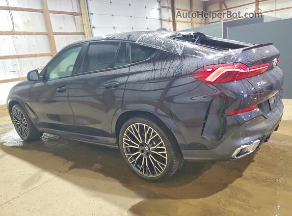 5UX33EX04R9W10028 2024 BMW X6 Blue Rear left