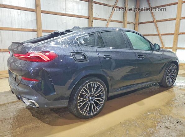 5UX33EX04R9W10028 2024 BMW X6 Blue Rear right