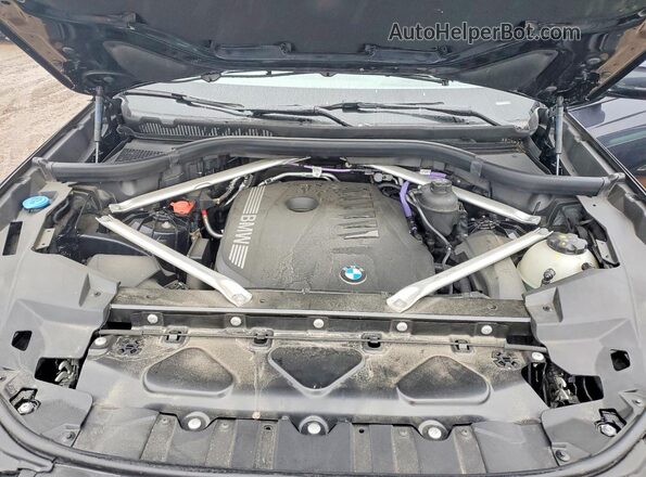 5UX33EX04R9W10028 2024 BMW X6 Blue Engine compartment view