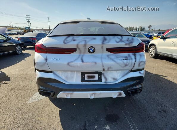 5UX33EX09R9S37570 2024 BMW X6 White Հետևի տեսք