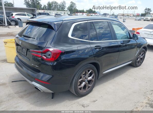 5UX43DP02N9K07710 2022 BMW X3 Black Հետևի աջ