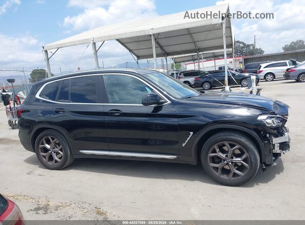 5UX43DP02N9K07710 2022 BMW X3 Black Սալոնի 360 աստիճան տեսք