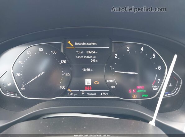 5UX43DP02N9K07710 2022 BMW X3 Black Հետևի նստատեղերի տեսք