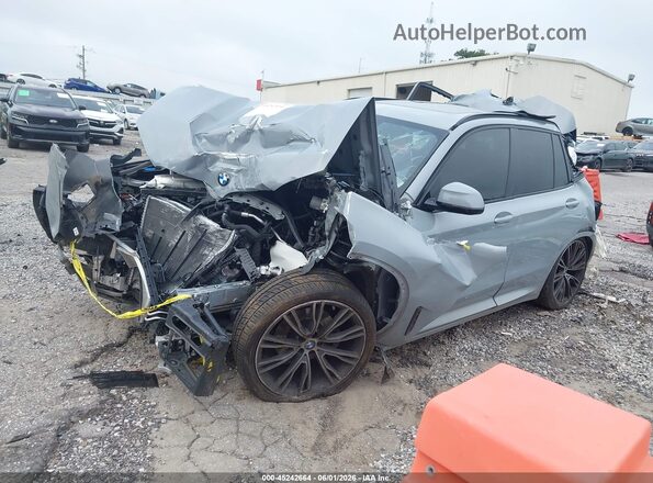 5UX43DP02N9N32504 2022 BMW X3 Gray Передня ліва чверть