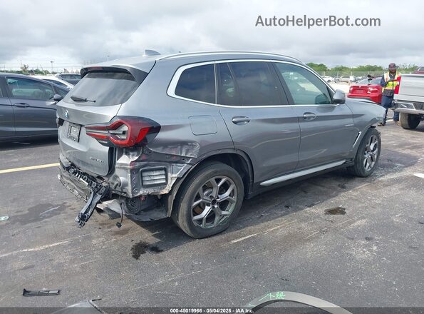 5UX43DP02P9N67336 2023 BMW X3 Gray Հետևի աջ