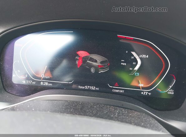 5UX43DP02P9N67336 2023 BMW X3 Gray Հետևի նստատեղերի տեսք