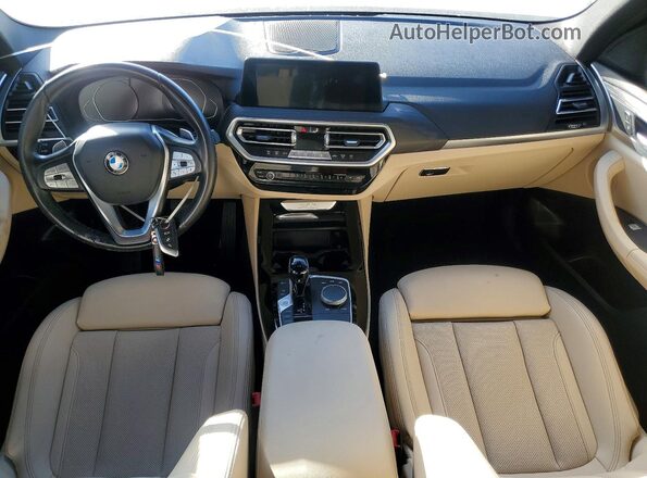 5UX43DP05N9J69213 2022 BMW X3 Blue Вид панелі приладів
