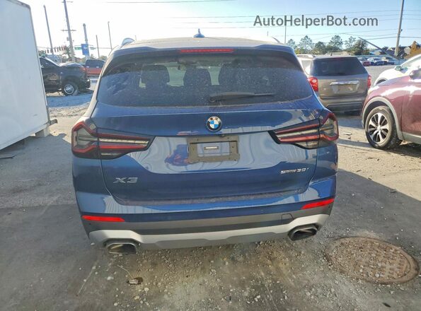 5UX43DP05N9J69213 2022 BMW X3 Blue Вид ззаду