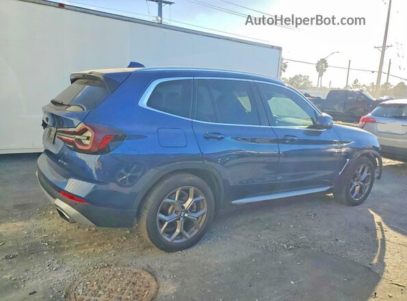 5UX43DP05N9J69213 2022 BMW X3 Blue Задня права чверть
