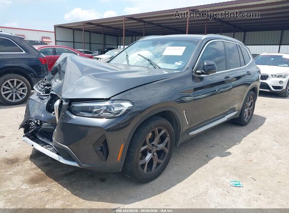 5UX43DP05P9P35910 2023 BMW X3 Gray Przód lewy
