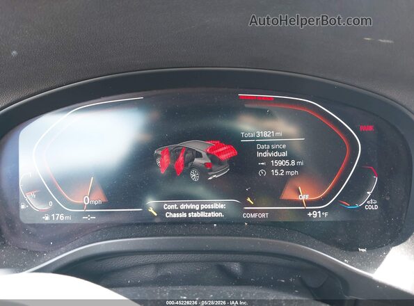 5UX43DP05P9P35910 2023 BMW X3 Gray Widok tylnych siedzeń