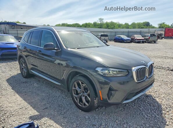 5UX43DP09N9M83639 2022 BMW X3 Charcoal Передня права чверть
