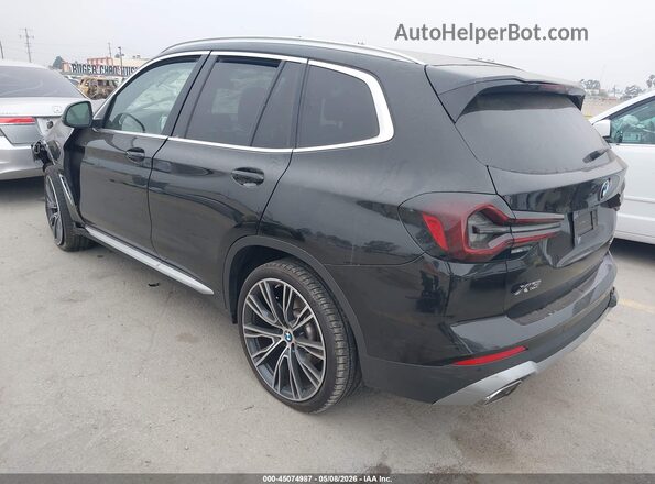 5UX43DP09R9W02022 2024 BMW X3 Black Trasero izquierdo
