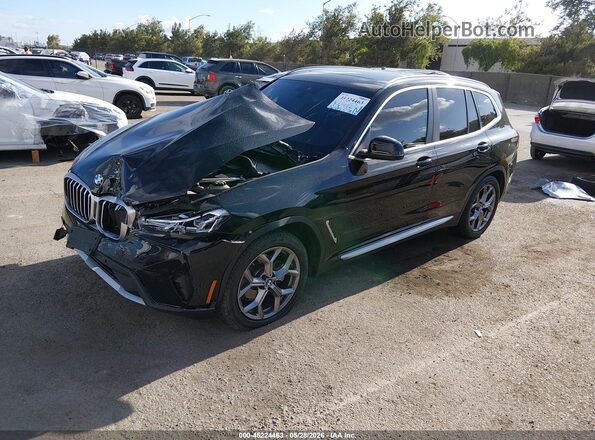 5UX43DP0XP9S73702 2023 BMW X3 Черный Передняя левая четверть