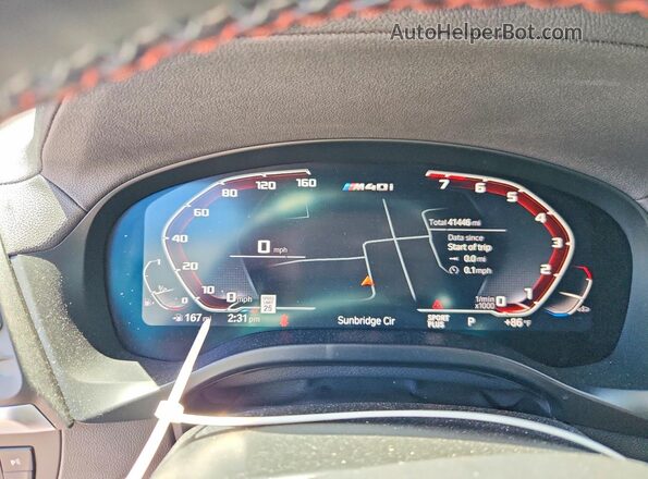 5UX43DT08P9R99788 2023 BMW X4 Black ხელსაწყოთა პანელის ხედი
