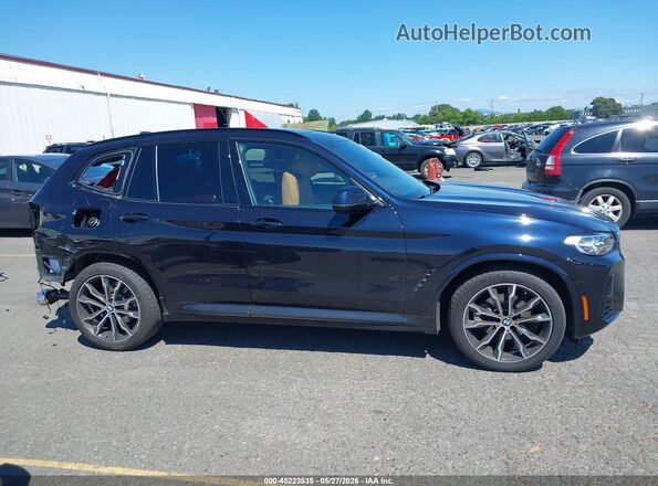 5UX53DP00N9M86966 2022 BMW X3 Blue Панорамний вид салону 360°