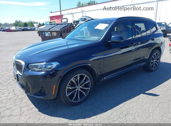 5UX53DP00N9M86966 2022 BMW X3 Blue Передня ліва чверть