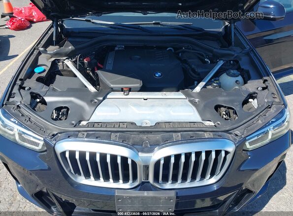 5UX53DP00N9M86966 2022 BMW X3 Blue Вид ззаду