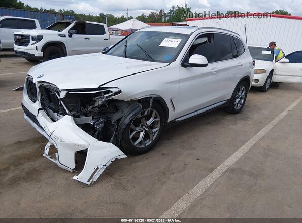 5UX53DP01N9J50159 2022 BMW X3 White Передня ліва чверть