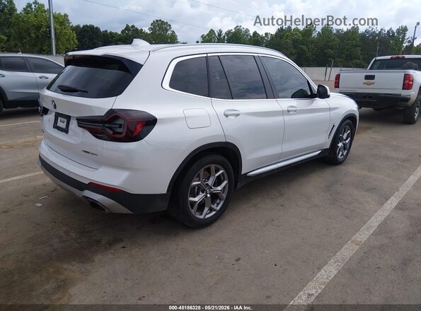 5UX53DP01N9J50159 2022 BMW X3 White Задня права чверть
