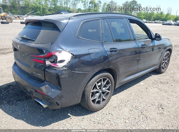 5UX53DP01N9M86877 2022 BMW X3 Black უკანა მარჯვენა