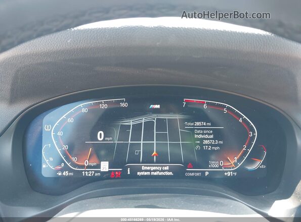 5UX53DP01N9M86877 2022 BMW X3 Black სალონის 360-გრადუსიანი ხედი