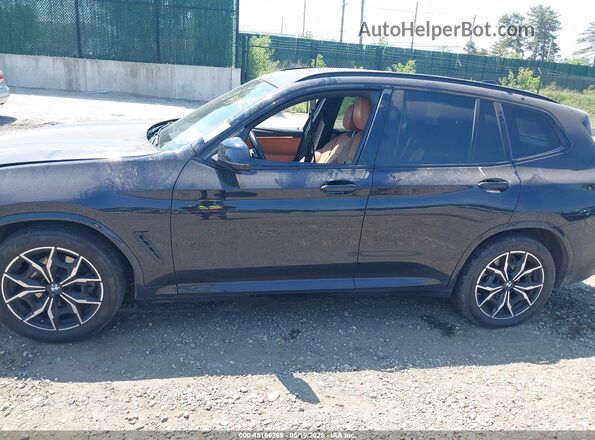 5UX53DP01N9M86877 2022 BMW X3 Black უკანა სალონის ხედი