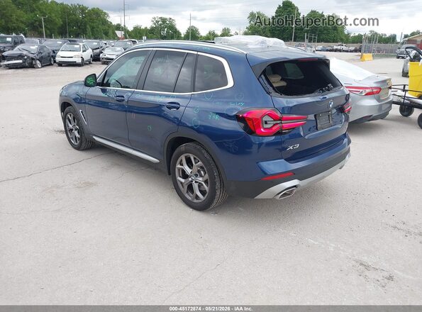 5UX53DP01R9V84281 2024 BMW X3 Blue Задня ліва чверть