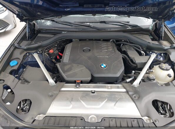 5UX53DP01R9V84281 2024 BMW X3 Blue Вид ззаду
