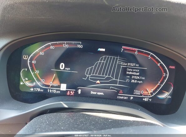 5UX53DP03R9X20880 2024 BMW X3 Dark Blue Vista de los asientos traseros