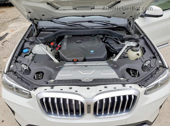 5UX53DP05P9R07535 2023 BMW X3 White ძრავის განყოფილების ხედი