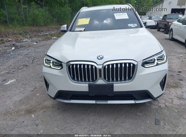 5UX53DP06N9K62911 2022 BMW X3 White Widok zestawu wskaźników