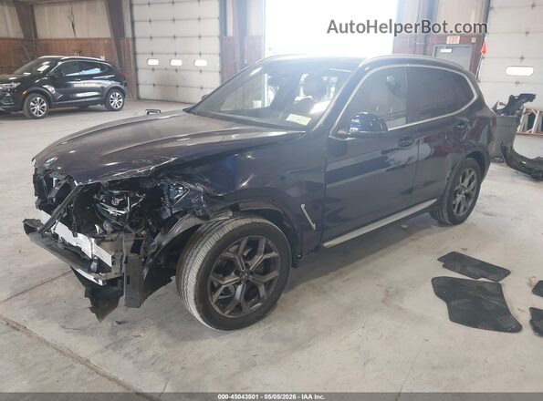 5UX53DP07P9P84787 2023 BMW X3 Dark Blue Front left