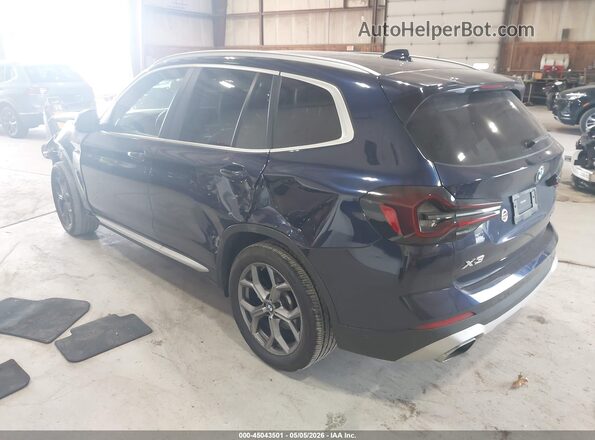 5UX53DP07P9P84787 2023 BMW X3 Dark Blue Rear left